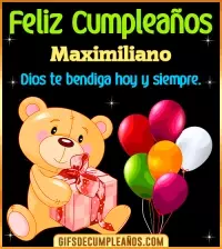 GIF Feliz Cumpleaños Dios te bendiga Maximiliano